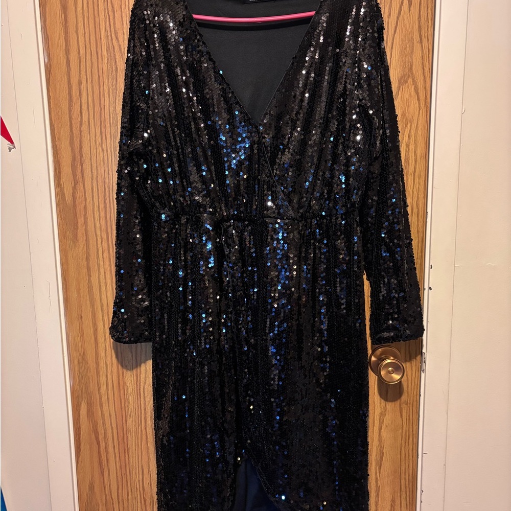 BloomChic Sequin Black Dress